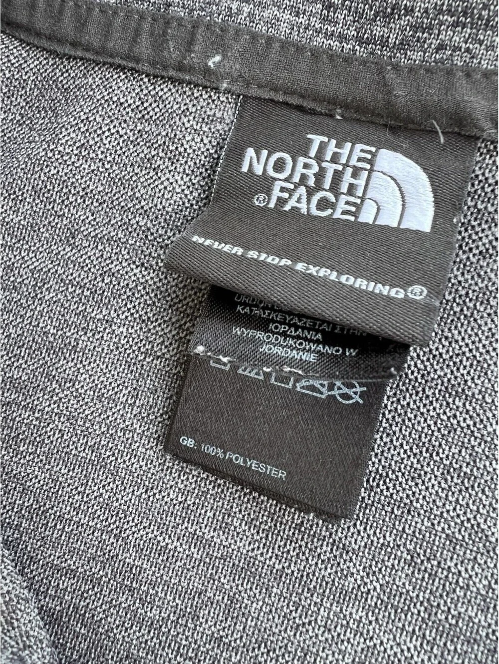 The North Face Mens XL Heather Gray Short Sleeve Athletic Polo Shirt